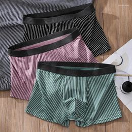 Underpants 3pcs Mens Underwear Boxer Man Panties Sexy Cotton Comfortable Breathable Fashion Boys Boxershorts U Convex Men Boxers