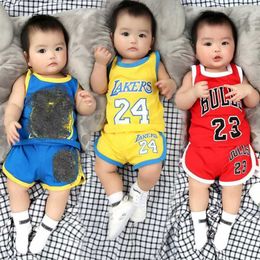 Bekleidungssets Babykleidung, Kinder-Basketballanzug, Jungen und Mädchen, Performance-Tanktop für Kindergartenjungen, Jersey, reine Baumwolle