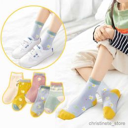 Kids Socks child girls Spring Autumn warm socks lovely Embroidery florets Casual Cotton kids socks princess baby fashion Colourful Socks R231125