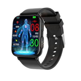 Blood Sugar ECG+PPG Smart Watch Men Health Heart Rate Blood Pressure Sports Fitness Watches IP68 Waterproof Mans Smartwatch +Box