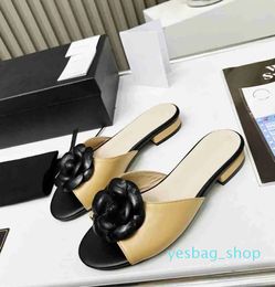 Designer luxury sandals ballet flats women single shoe mules slippers sandal genuine
