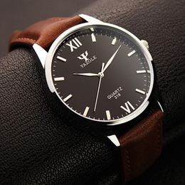 Wristwatches Relogio Masculino Watch Simple Hook Needle Business Roman Scale Male Soft Leather Men's Quartz Watches Reloj Hombre