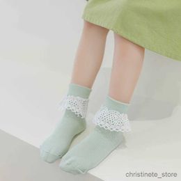 Kids Socks spring summer toddler Girls long Socks Princess cute Hollow big lace Breathable socks for kids children cotton infant socks R231125