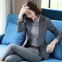 Women's Two Piece Pants Business Suit Female 2023 Spring And Autumn Fashion Elegant Formal Wear Interview El Work Clo