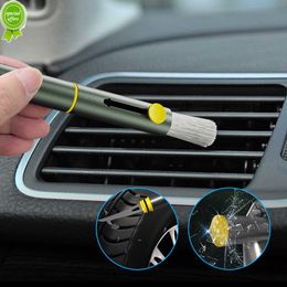 3 IN 1 Car Cleaning Brush Tool Tyre Stone Clearing Air Outlet Dust Remover Emergency Window Breaking Tools