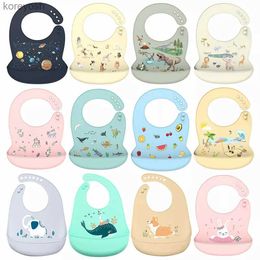 Bibs Burp Cloths Silicone Babi Bib Waterproof Saliva Dripping Ba Bibs Cartoon Newborn Feeding Soft Edible Aprons Baby Adjustable Burp ScarfL231125