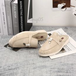 Slippers Top Quality Women Loafer Mules Shoes 2023 Spring Autumn Flat Bottom Comfortable Men Loafers Casual Women's Fashion Mules Slipper T231125