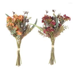 Decorative Flowers Artificial Eucalyptus Stems Fake Plant Grass Leaves Faux Greenery Branches For Wedding Centrepiece Floral Arrangement