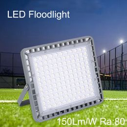 400W 300W 200W 100W LED FloodLights 150Lm/W Ra80 Cool Warm White Outdoor Spotlight Yard Garden Lamps CRESTECH888