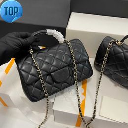 Shoulder Bags 10A maggievluxry CC tote bags Luxuries designer Black sheep leather channel shoulder women Clutch Flap chain Crossbody bag Diamond Lat