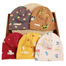 Brand Hat Knit Cotton Cartoon Dinosaur Pattern Baby Caps Boy Girl Spring Autumn Winter Children's Hats Child Beanies P230424