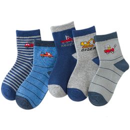 Kids Socks Children Midtube Cotton Comfortable Sports Autumn Winter Colourful Quality size 2438 S M L XL 5PairsLot 231124