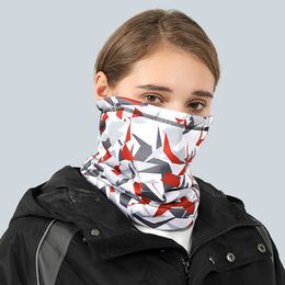Cycling Caps Masks Winter Outdoor Warm Face Towel Velvet Face Mask Windproof Soft Bicycle Riding Face Mask Sports Headband Men And Women J230422