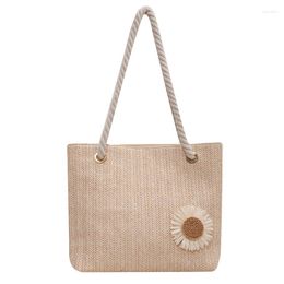 Evening Bags Women's Straw Handmade Woven Handbags Large Capacity Beach Summer Simple Big Size Messenger Tote Shopper Shoulder Sac