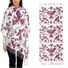 Scarves Mexican Fiesta Flowers Art Shawl Wrap For Womens Warm Long Soft Scarf Birds And Flower Pashminas