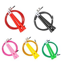 Jump Ropes New Steel Wire Skipping Skip Adjustable Jump Rope Crossfit Fitness Equipment Exercise Workout 3 Meters Speed Training Home Fit P230425
