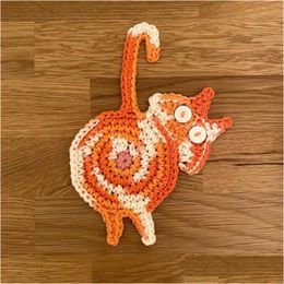 Decompression Toy By Sea Coasters Funny Handmade Cat Butt Cloghet Drink Cup Mat Anti-Slip Cups Housewarming Gift For Cats Lover Yt19 Dhjtr