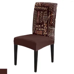 Chair Covers Africa Tribal Geometric Art Cover Set Kitchen Dining Stretch Spandex Seat Slipcover For Banquet Wedding Party