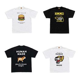 Fashion Clothing Designer Tees Tshirts Human Made Fashion Br Cute Cartoon Graphic Printed T-shirt Summer Slub Cotton Loose Casual Mens Womens Short Sleeves