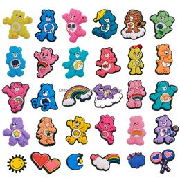 Shoe Parts Accessories Cute Cartoon Bear Charms For Clog Jib Girls Teens Decoration Drop Delivery Otrpb