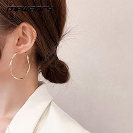 Stud Earrings MEWANRY Prevent Allergy Silver Color Hoop For Women Trendy Elegant Charming Simple Wave Circle Party Jewelry