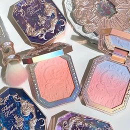 Blush Flower Knows Cheek Blush Moonlight Mermaid Tri-Color Gradient Blusher in Matte Finish Vegan Cruelty Free Private Label Makeup 231124