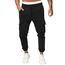 Men's Pants Mens Multi-Pocket Cargo Trousers Work Fitness Outdoor Sweatpants Male Leggings Sportswear