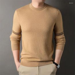 Men's Sweaters Winter Woolen Sweater Thick Round Neck Solid Color Wool Knited Pullover Keep Warm Fashion Casual Bottomming Shirt