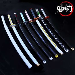 Cartoon Figures Mini Anime Demon Slayer Sword Keychain Katana Ghost Blade Metal Pendant Keyrings Weapons Cosplay Toy K769 T230425