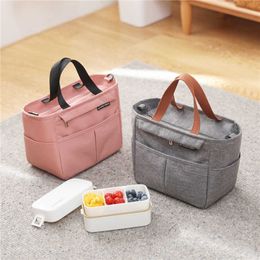 Ice PacksIsothermic Bags Portable Lunch Box Insulated Thermal Bag Picnic Food Cooler Pouch Large Capacity Shoulder Bento Storage Bags for Women Childre J230425