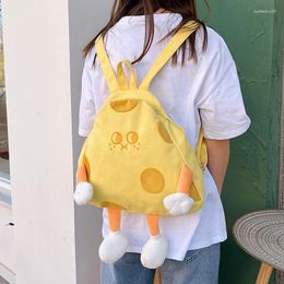 School Bags 2023 High Capacity Women Student Crossbody Schoolbag Cartoon Backpack Design Shoulder Bag