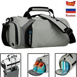 Stuff Sacks Men Gym Bags For Fitness Training Outdoor Travel Sport Bag Multifunction Dry Wet Separation Sac 230424