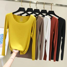 Women's Sleepwear Fdfklak Ins Cotton Bottoming Shirt Casual One Piece Women Long Sleeve O Neck Pajamas Female Sleep Tops Home Clothes