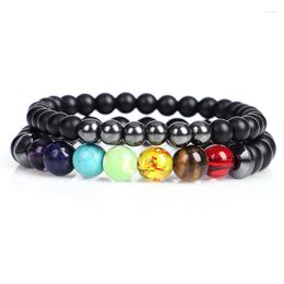 Charm Bracelets Original Handmade Chakra Bracelet Men Black Healing Balance Beads Buddha Prayer Natural Stone Yoga Women Pulseras