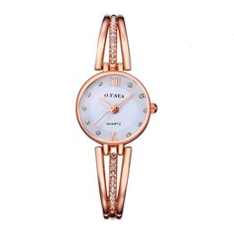 Wristwatches O.T.SEA Brand Fashion Rose Gold Bracelet Rhinestone Watches Women Ladies Dress Quartz Wrist OTS065