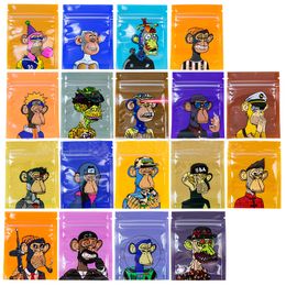 1g Smell Proof Mylar Bag Monkey Shape For Dry Herb Flower Resealable Edibles Ziplock Foil Pouch Plastic Bags Aluminum Material Baggies YUNGLB Runtz MCRUNTZ Backpack