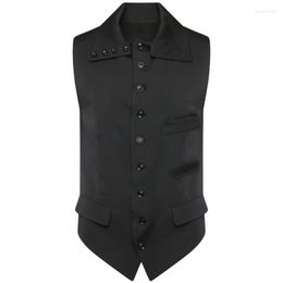 Men's Vests Spring Tide Men Solid Colour Suit Vest Coat Male Fashion Lapel Sleeveless Jackets Loose Shirt Clothes Plus Size Tops Hombre