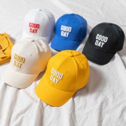 s Hats Cool New Kids Children Baseball Good Day Letter Embroidery Four Seasons Boys Girls Popular Hip Hop Sun Cap Hat DropShipping P230424