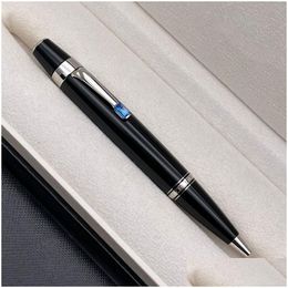 Ballpoint Pens Wholesale High Quality Bohemies Black Resin Pen Mini Stationery Office School Supplies Writing Smooth Ball With Diamond Dhzxj