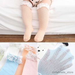 Kids Socks White Boys and Girls Summer Mesh Knee High Socks Thin Lace Kids Long-tube Princess Sock Polyester Baby Toddler Stuff R231125