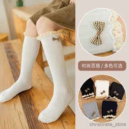 Kids Socks Princess Child warmer ankle short lovely socks lace Kids Girls Knee High Socks infant cotton Baby retro bowknot Over Knee Socks