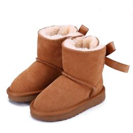 U Snow boots Newly arrived snow boots Kids Boy girl children Mini Sheepskin Plush fur short G5281 Ankle Soft comfortable keep warm boots with card dustbag