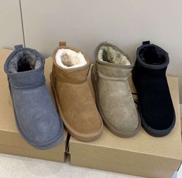 Designer boots Australie ug snow bootis mini shoes for women winter ankle sheepskin brown black grey casual Trendy shoes