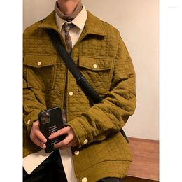 Men's Jackets Spring Autumn Casual Cargo Men Loose Fitting Stand Collar Coat Fashion Korean Style Oversized Solid Male