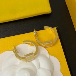 18k gold plated hoop earrings 3 colours silver stud letter studs geometry earrings lover earing exquisite jewlry earing studs set gift 1