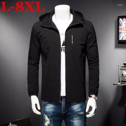 Men's Down Plus Size 8XL 7XL 6XL 5XL Winter Jacket With High Quality Fabric Detachable Hat For Male's Warm Coat Simple Mens