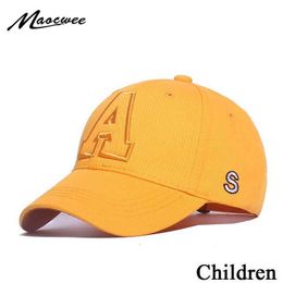 2021 New Cute Baby Kids Snapback Baseball Caps Spring Summer Letter Embroidery Cotton Sun s Toddler Children Hip-Hop Hat P230424