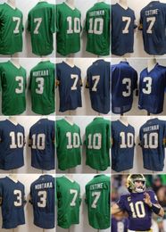 NCAA Notre Dame College Football Jerseys 10 Sam Hartman 7 Audric Estime 3 Joe Montana Allt Stitched Mens S-xxxl