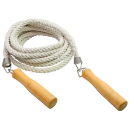 Jump Ropes 5/7/10m Sports Skipping Rope Cotton Hemp Skipping Rope Wooden Handle Durable Jumping Cord Long Multiplayer Fitness Rope P230425