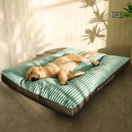 kennels pens Big Dog Mat Corduroy Pad for Medium Large Dogs Oversize Pet Sleeping Bed Big Thicken Dog Sofa Removable Washable Pet Supplies 231124